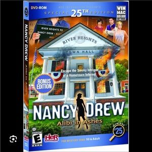 Nancy Drew: Alibi in Ashes (PC Game) - Bonus Edition, Blue/White Cover